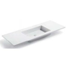 New Arrival Glossy White Wall Hung Stone Basin (YL-2037)